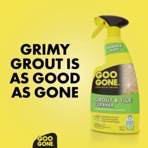 Goo Gone Grout & Tile Cleaner - 28 Ounce - Removes Tough Stains Dirt Caused By Mold Mildew Soap Scum and Hard Water Staining - Safe on Tile Ceramic Porcelain