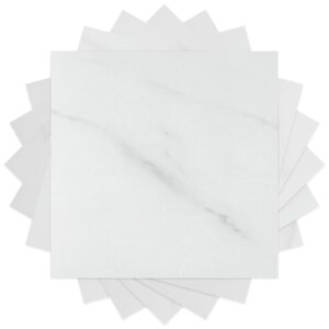 WESTICK Peel and Stick Floor Tile White Marble Bathroom Floor tiles Peel and Stick Waterproof Vinyl Flooring Stick on Floor Tiles Adhesive Flooring Tiles for Kitchen Bedroom Camper 12 x 12 in 5 PCS