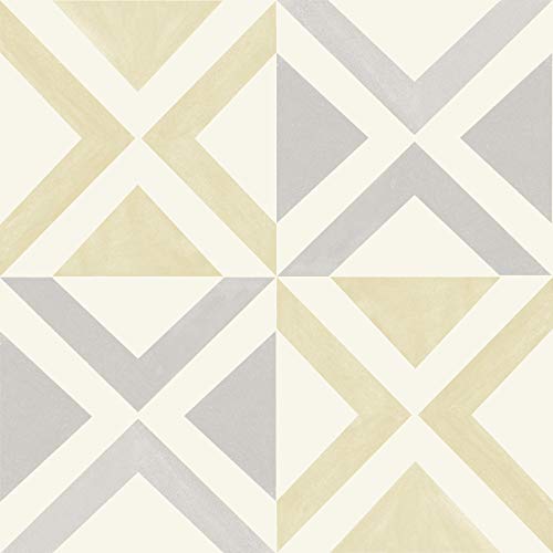 FloorPops Isosceles Peel & Stick Floor Tiles, Whites & off-whites