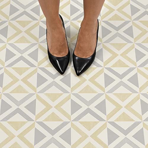 FloorPops Isosceles Peel & Stick Floor Tiles, Whites & off-whites