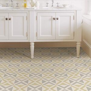 FloorPops Isosceles Peel & Stick Floor Tiles, Whites & off-whites