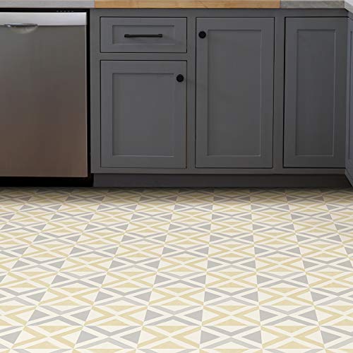 FloorPops Isosceles Peel & Stick Floor Tiles, Whites & off-whites