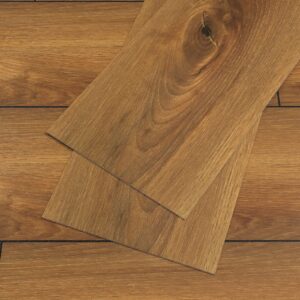 veelike natural brown wood grain peel and stick floor tile wood vinyl flooring 6''x36'' self adhesive waterproof vinyl plank flooring removable vinyl sticky tile for bathroom kitchen(4-pack, 6 sq. ft)