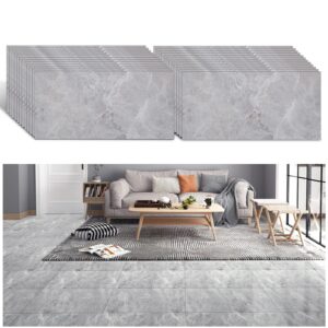 veelike dark grey marble peel and stick floor tile 12"x24" waterproof vinyl flooring tiles self adhesive removable stick on tiles stickers flooring for bathroom kitchen bedroom garage decor 24 pack