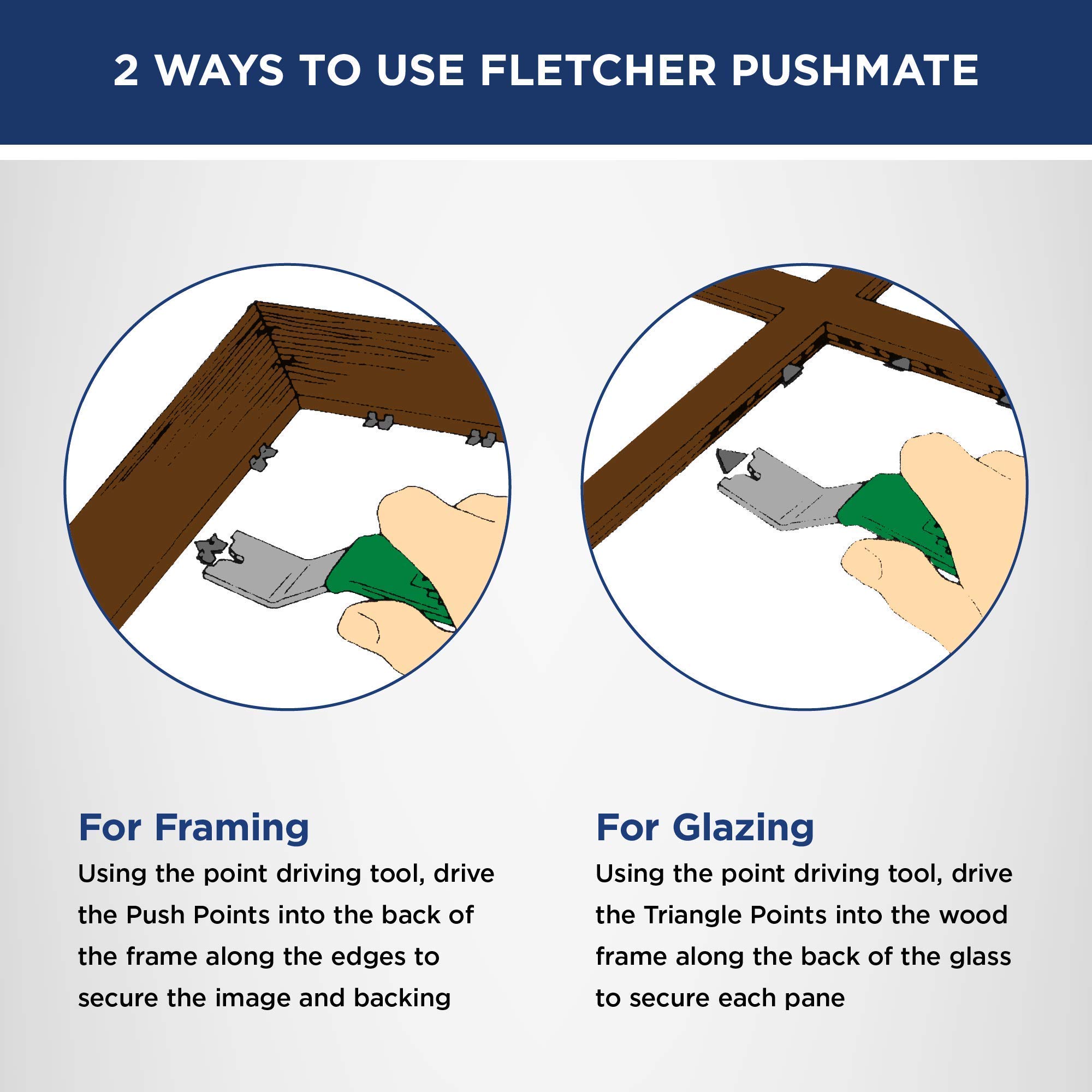 Fletcher-Terry Push Mate and Glazier's Point Driver Tool