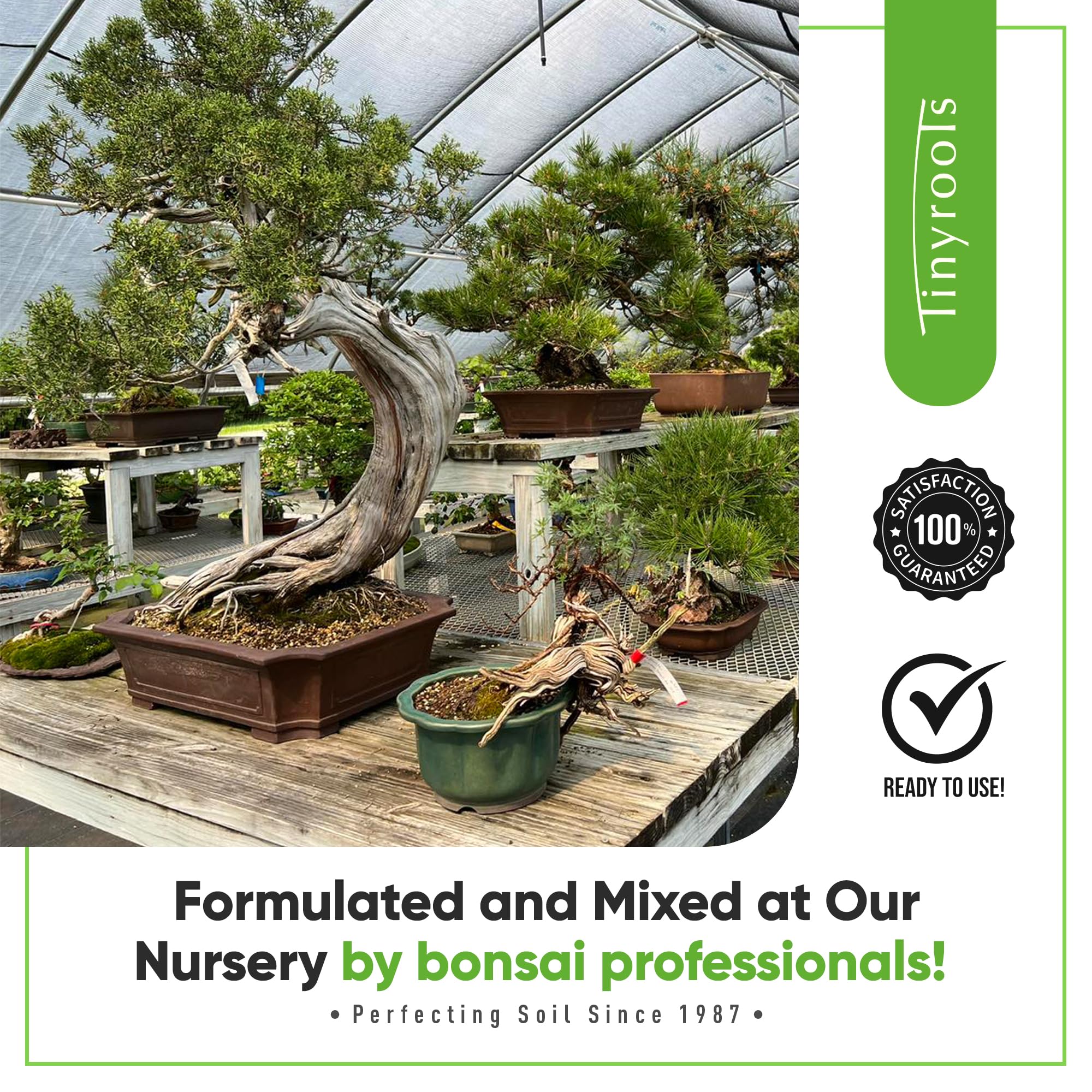 Bonsai Outlet Bonsai Soil Mix - Tinyroots All Purpose Bonsai Soil Mix Ready to Use Blend, Used for All Varieties of Bonsai Trees, 2.5 Gallons