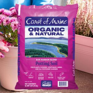 Coast of Maine Bar Harbor Blend (16qt) Organic and Natural Potting Soil for Houseplants, Flowers, Vegetables, Herbs and Containers