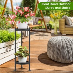 Lilybud--lily Plant Stand Indoor Outdoor, 2 Tier Heavy Duty Plant Stand, 30'' Tall Plant Stand Outdoor, Metal Plant Stands for Indoor Plants, Balcony, Living Room