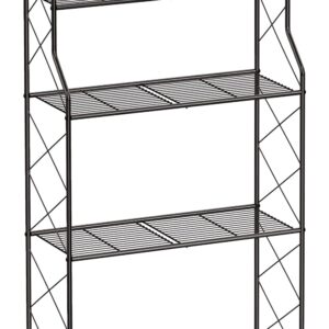 Kufutee 4 Tier Plant Stand Rack Indoor Outdoor Multiple Holder Shelf,Black