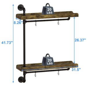 GDLF Window Plant Shelves Industrial Pipe Swivel Shelving Floating Shelves With More Space For Large Plants(Pots up to 8")