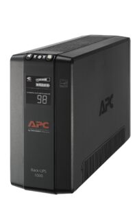 apc ups 1000va ups battery backup and surge protector, bx1000m backup battery power supply, avr, dataline protection