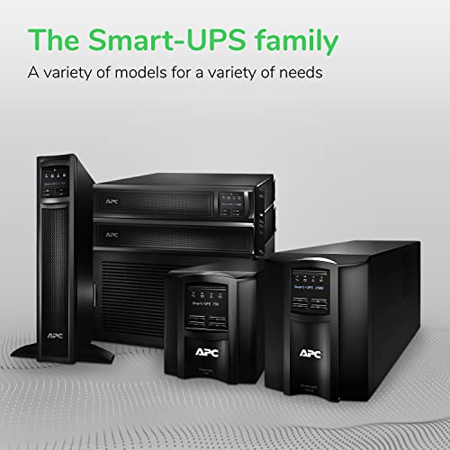 APC 1500VA Smart UPS with SmartConnect, SMT1500RM2UC Rack Mount UPS Battery Backup, Sinewave, AVR, 120V, Line Interactive Uninterruptible Power Supply