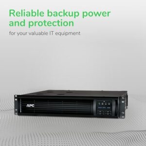 APC 1500VA Smart UPS with SmartConnect, SMT1500RM2UC Rack Mount UPS Battery Backup, Sinewave, AVR, 120V, Line Interactive Uninterruptible Power Supply