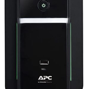 APC UPS 950VA Line Interactive UPS Battery Backup, BVK950M2 Backup Battery with AVR, 2 USB Charging Ports (Type C/Type A), Back-UPS Uninterruptible Power Supply, Black