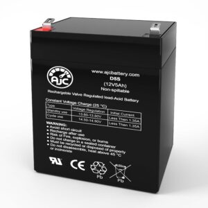 ajc battery compatible with apc back-ups 6 outlets 450va 120v bn450m 12v 5ah ups battery