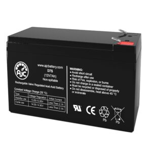 ajc battery compatible with apc back-ups es500 es 500 va 8 outlet be500r 12v 7ah ups battery