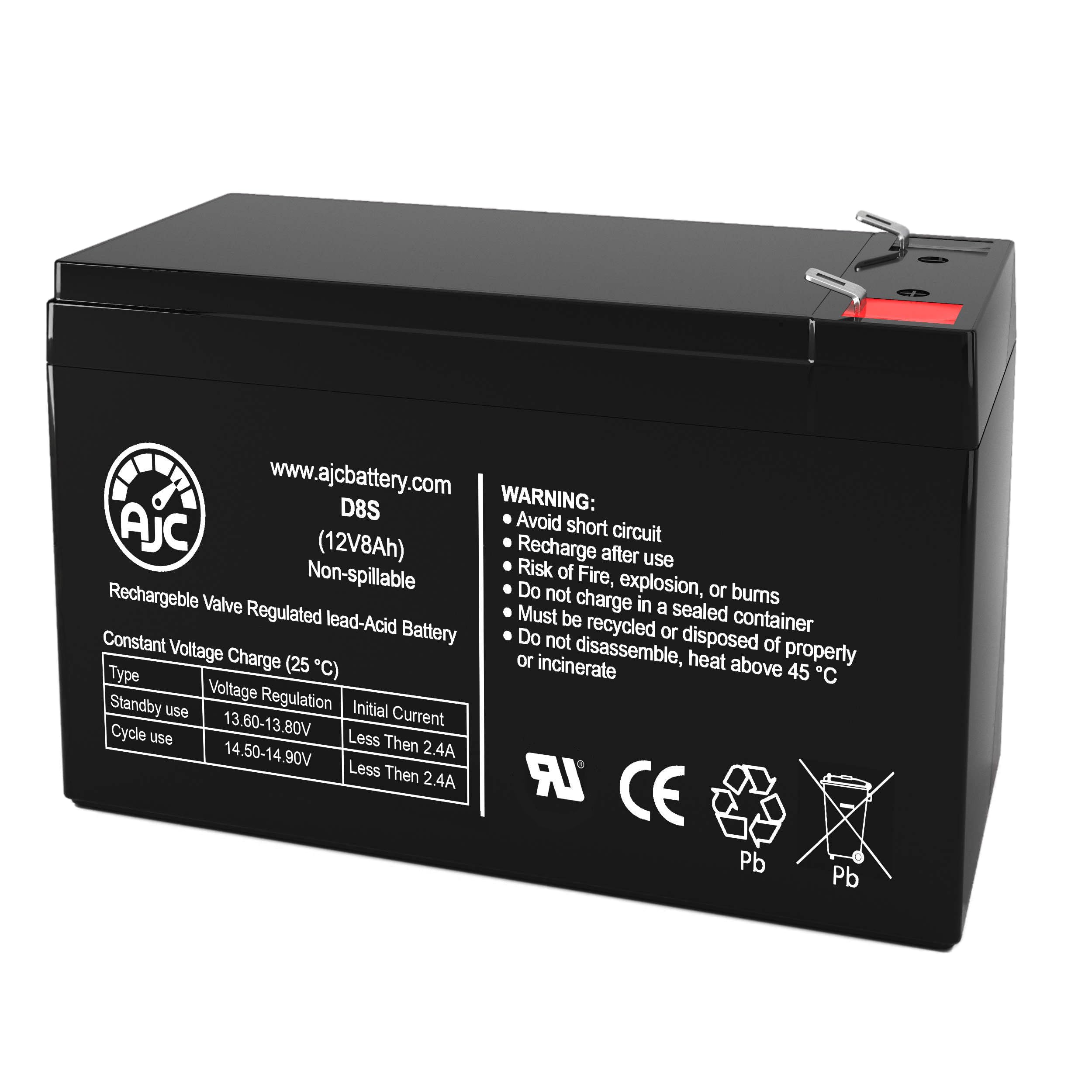 AJC Battery Compatible with APC Back-UPS Back-UPS 650 BE650MC 12V 8Ah UPS Battery