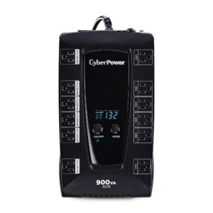 cyberpower avrg900lcd intelligent lcd ups system, 900va/480w, 12 outlets, avr, compact