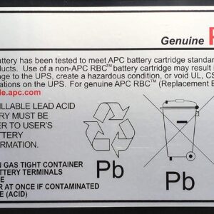 APC UPS Battery Replacement, RBC55, for APC Smart-UPS Models SMT2200, SMT3000, SMT2200C, SMT200US, SMT3000C, SUA2200, SUA3000, and select others