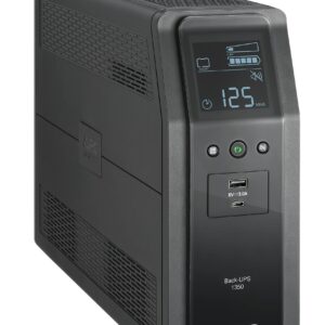 APC BN1350M2 Back-UPS PRO BN Series Battery Backup System, 10 Outlets, 1,350 VA, 1,080 J