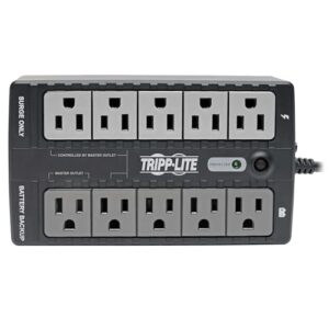 Tripp Lite 550VA UPS Battery Backup Surge Protector Efficient ENERGY-STAR Certified, AVR, 8-Outlet Uninterruptible Power Supply, Dataline Protection, 3-Year Warranty & $100,000 Insurance (ECO550UPS)