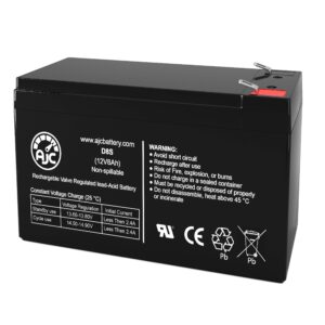 ajc battery compatible with apc back-ups 9 outlets 900va 120v bn900m 12v 8ah ups battery