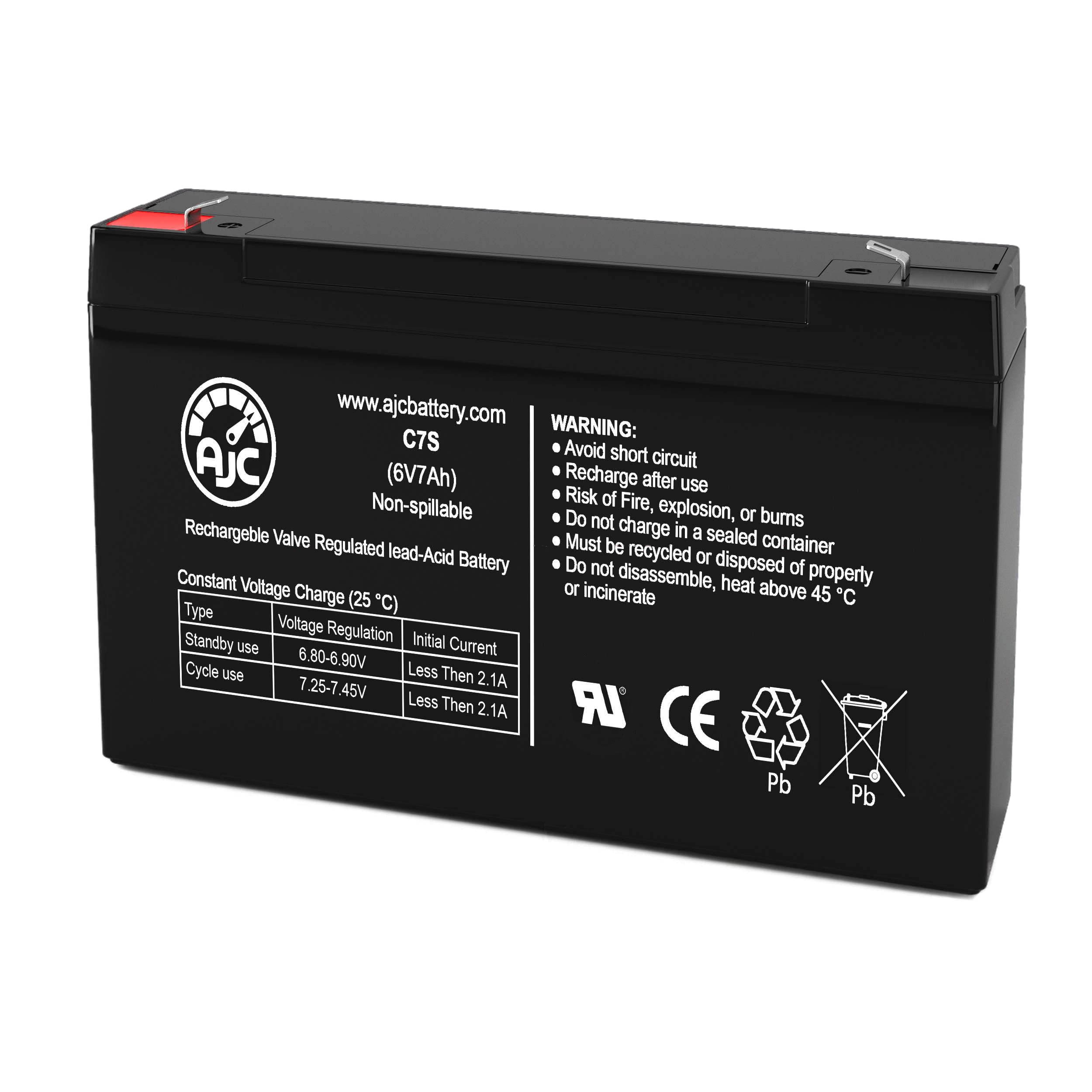 AJC Battery Compatible with APC BackUPS 450 PowerStack PS450I 6V 7Ah UPS Battery