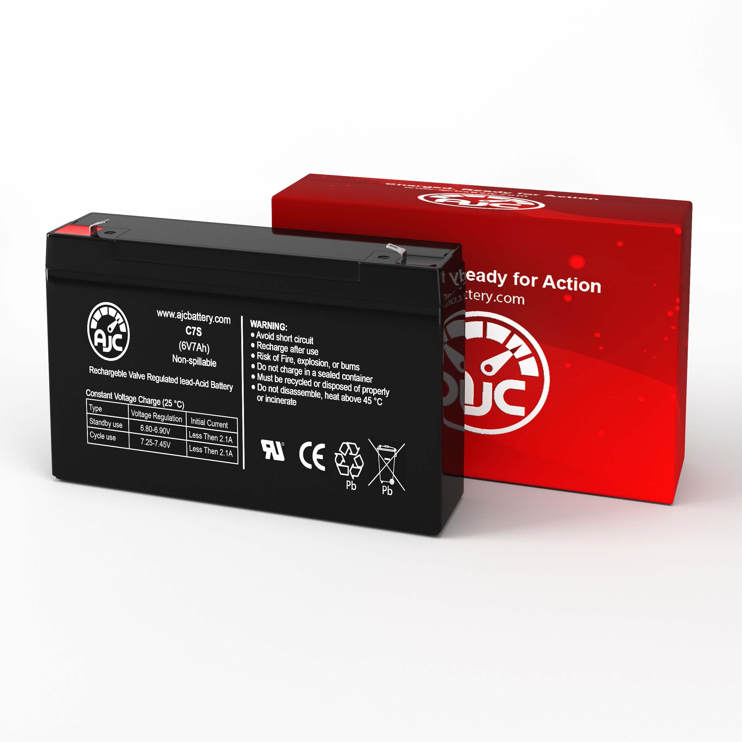 AJC Battery Compatible with APC BackUPS 450 PowerStack PS450I 6V 7Ah UPS Battery