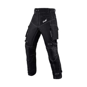 hwk motorcycle pants for men and women with water resistant cordura textile fabric for enduro motocross motorbike riding & impact armor, dual sport motorcycle pants with 34"-36" waist, 34" inseam