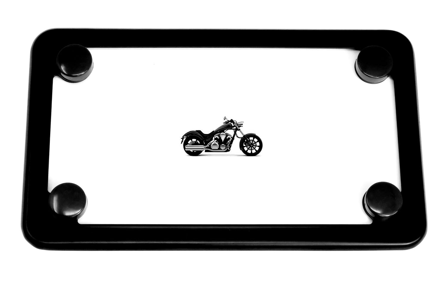 LFPartS Black Motorcycle Stainless Steel License Plate Frame