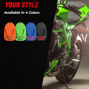 Badass Moto Motorcycle Kickstand Pads - Motorcycle Pads Durable Motorcycle Kickstand Plate, Biker Kick Stand, Motorcycle Stand Pad - Park Your Bike on Hot Pavement, Grass, Soft Ground - Go Fast Green