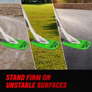 Badass Moto Motorcycle Kickstand Pads - Motorcycle Pads Durable Motorcycle Kickstand Plate, Biker Kick Stand, Motorcycle Stand Pad - Park Your Bike on Hot Pavement, Grass, Soft Ground - Go Fast Green