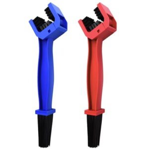 WEFOO Bike or Motorcycle Chain Washer, Cleaning Brush 2 Pcs (Color, Blue and Red)