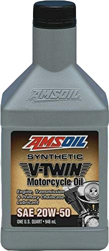 AMSOIL Full Synthetic Motorcycle Oil 20W-50 - ONE U.S. QUART, 946 ml