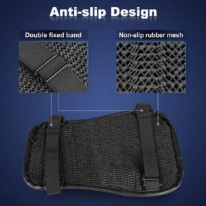 SKYJDM Foldable Passenger Motorcycle Gel Rear Seat Cushion, 3D Honeycomb Structure Shock Absorption & Breathable Motorcycle Gel Seat Rear Pad for Long Rides (S)