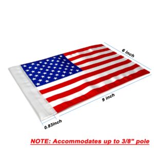 6x9 Motorcycle Flag,Motorcycle American Flag,Motorcycle USA Flags 6x9,Double Sided Double Stitched Motorcycle Flag Replacement