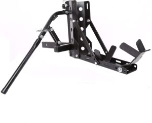 ecotric 800lbs motorcycle trailer hitch scooter hauler mount rack 2" motorcycle tow carrier receiver heavy duty steel