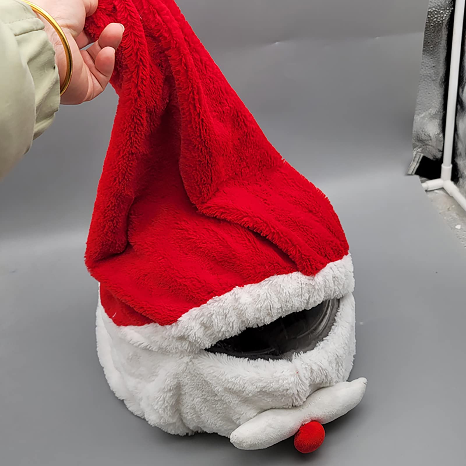 Christmas Motorcycle Helmet Cover Santa Claus Hat Full Face Funny Plush Moto Helmet Decoration Xmas Motorcycle Skiing Accessories for Men