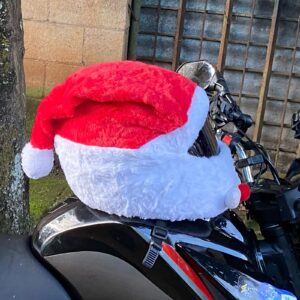 Christmas Motorcycle Helmet Cover Santa Claus Hat Full Face Funny Plush Moto Helmet Decoration Xmas Motorcycle Skiing Accessories for Men