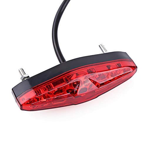 Keenso 12V Universal 15 LED Motorcycle Rear Tail Light Brake Stop Running Tail Light ATV Dirt Bike (B)