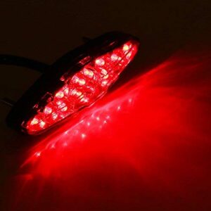 Keenso 12V Universal 15 LED Motorcycle Rear Tail Light Brake Stop Running Tail Light ATV Dirt Bike (B)