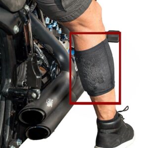 burnjacket motorcycle exhaust pipe burn protective sleeve leg guard (12.5-16 inch wide fit)