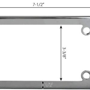 LFPartS Motorcycle Polished Stainless Steel License Plate Frame Slim Style