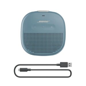 Bose SoundLink Micro Bluetooth Waterproof Speaker with Microphone - Stone Blue (Renewed)