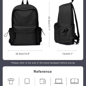 Backpacks For School Backpack For College Bookbag For Women School Bag Book Bags Waterproof Gym Backpack For Women Men Simple Aesthetic Backpack Black