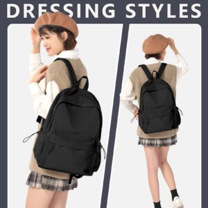 Backpacks For School Backpack For College Bookbag For Women School Bag Book Bags Waterproof Gym Backpack For Women Men Simple Aesthetic Backpack Black