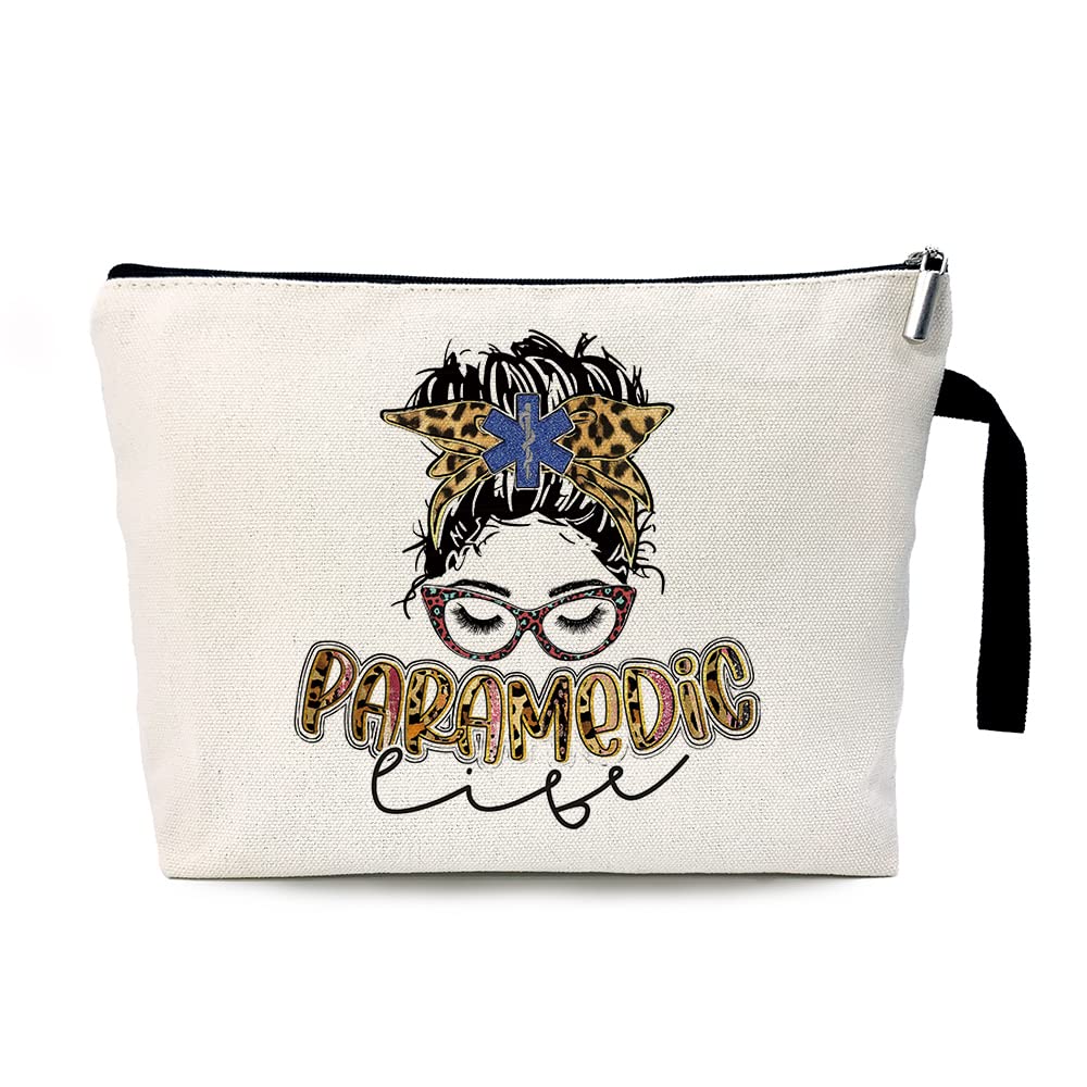 ZHANTUONE Cosmetic Bag，Paramedic Life，Paramedic Gift ，Women Paramedic，Gift for Women Paramedic，Paramedic School Graduation Gift ，Paramedic Staff Thanksgiving Gift，Great Paramedic Staff