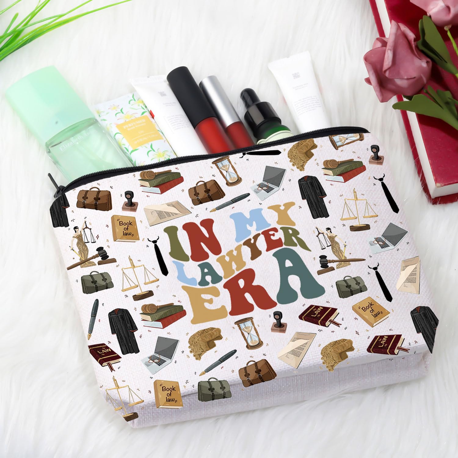 Lawyer Gift Law School Graduation Gift Attorney Paralegal Law Prosecutor Jurist Coworkers Gift In My Lawyer Era Makeup Bag (Lawyer Era Bag)