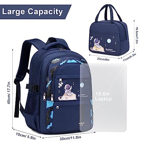 ACESAK Backpack for Boys - Boy Backpack Schoolbag for Boys Kids Children Teens Girls Elementary Middle School Bags, Waterproof Lightweight Kids Bookbag Backpacks Casual Daypack with Lunch Bag Set