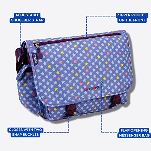 J World New York Terry Cute Messenger Bag for Women Kids School, Stardust